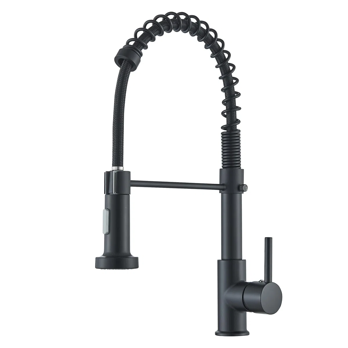 JUNSHENG Rubinetto Lavello Cucina, Miscelatore Cucina Alta Pressione con Doccetta Estraibile Rotazione a 360° Rubinetti per Lavelli da Cucina, Nero