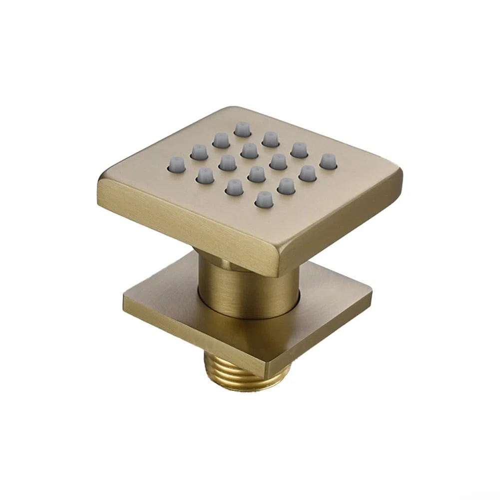 Zoegneer Soffione doccia quadrato nascosto, getto spa come massaggio (oro)