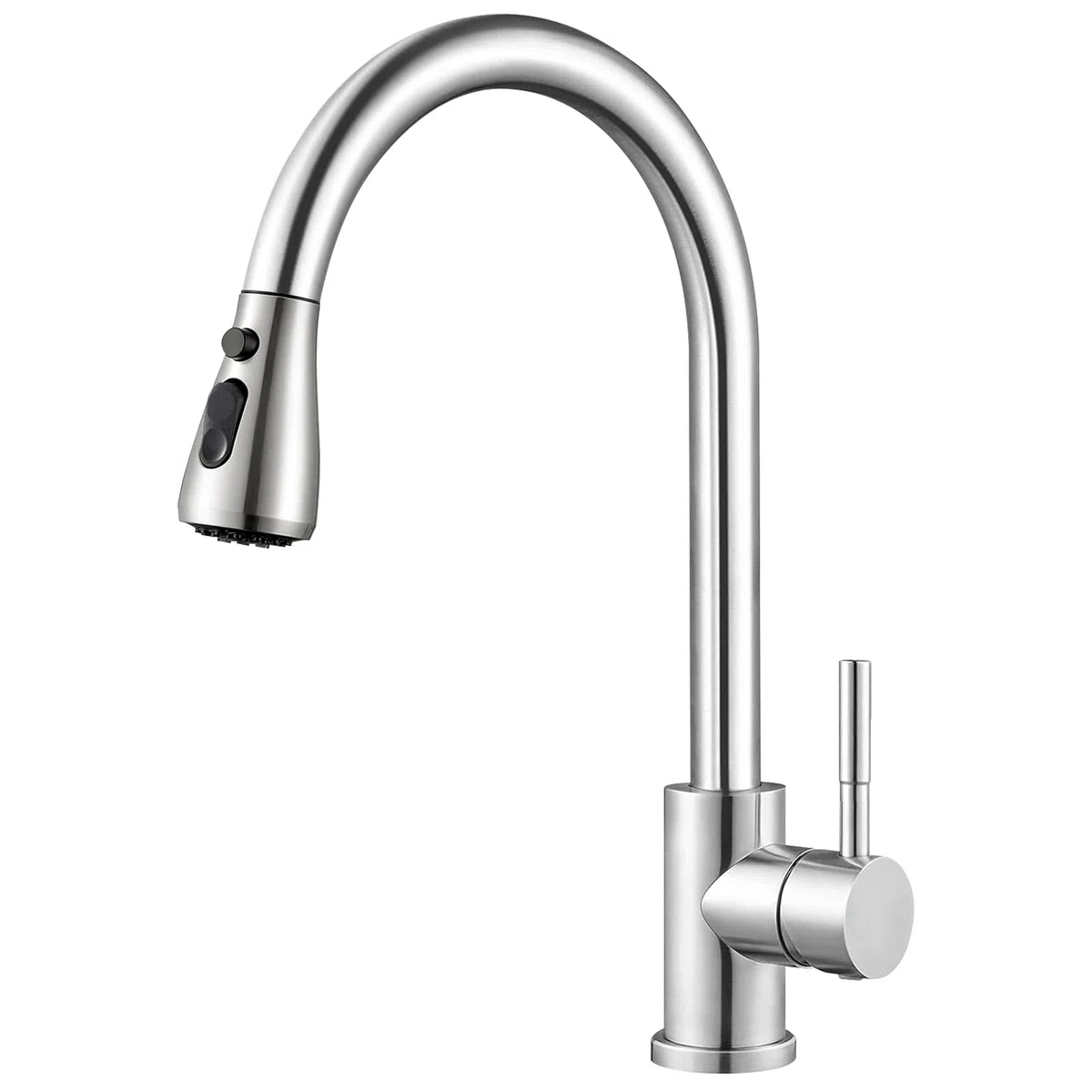 SURFOU Rubinetto Lavello Cucina, 2+1 Modalità con Doccetta Estraibile, Miscelatore Beccuccio con Girevole a 360°, Monocomando in Acciaio Inox, Antiruggine, Facile da Installare