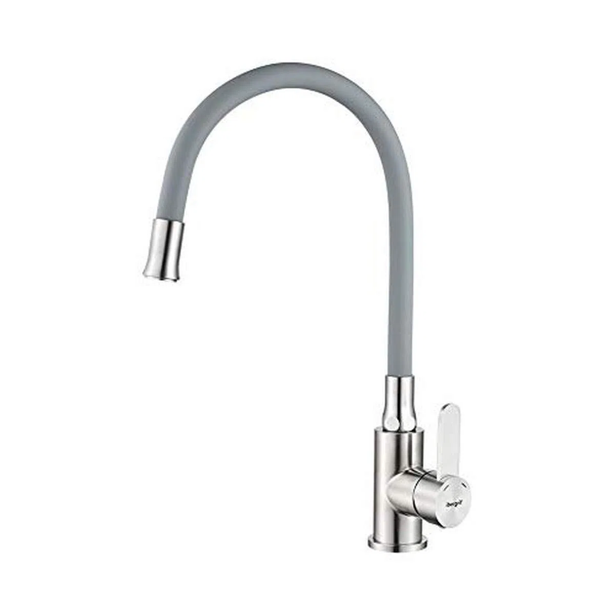 Ibergrif M22119-9 - Rubinetto da Cucina Grigio con Bocca Flessibile, Miscelatore Lavello, Acciaio